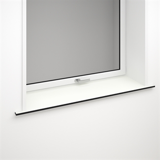 Witte vensterbank in compact laminaat - 13 mm Wit met zwarte kern 3096